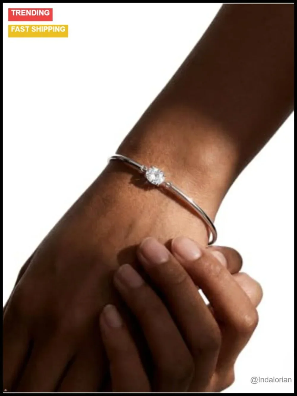 925 Sterling Silver Cuff Bracelet 1 Carat Oval Moissanite Gemstone Adjustable